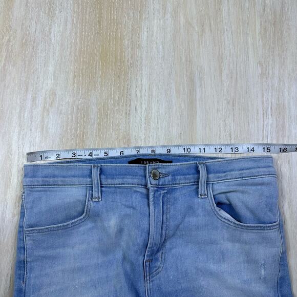 J Brand Maria Superstar Destr High Rise Distressed Skinny Leg Denim Jeans 29 - Picture 10 of 16